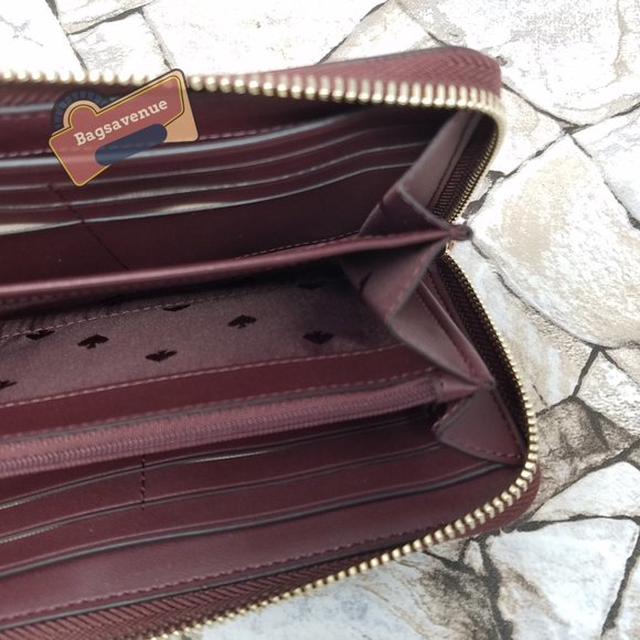 ✨ Shimmy Glitter Top Zip Tote Shoulder Bag Deep Nova Burgundy Wallet Kate spade - Picture 6 of 16